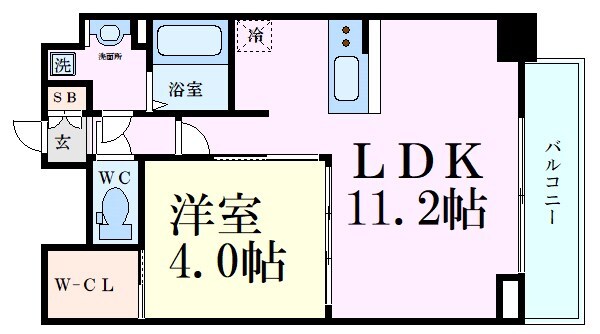 プレサンスOSAKA江坂の物件間取画像