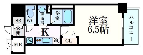 プレサンス難波マジョリティの物件間取画像
