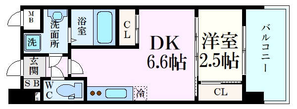 セレニテ阿波座ミラクの物件間取画像