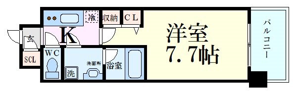 三国駅 徒歩1分 8階の物件間取画像