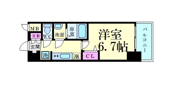 谷町九丁目駅 徒歩4分 9階の物件間取画像