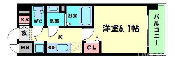 ララプレイス大阪城公園ヴェルデの物件間取画像