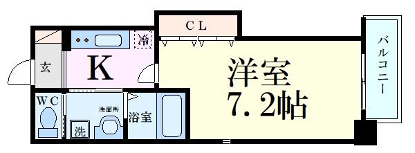 オリエンタル江坂の物件間取画像