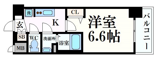 プレサンスOSAKA DOMECITYスクエアの物件間取画像