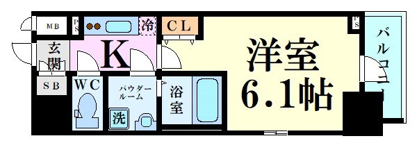 エスリードレジデンス大阪本町の物件間取画像