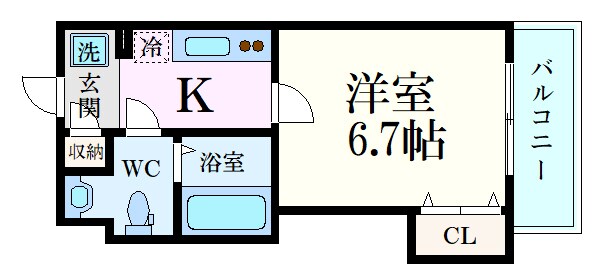 江坂駅 徒歩9分 4階の物件間取画像