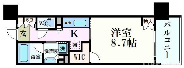 パークアクシス心斎橋の物件間取画像