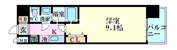 レジディア京町堀の物件間取画像