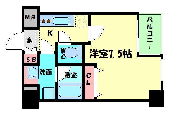 レジディア江戸堀の物件間取画像