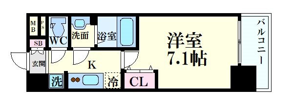 プレサンスOSAKA西中島リエゾンの物件間取画像