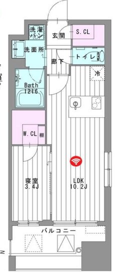 サンレムート江坂３rdの物件間取画像