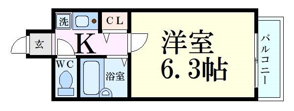 エスティライフ梅田新道の物件間取画像