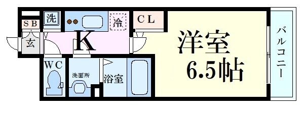 プレサンス梅田北オールの物件間取画像