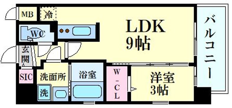 三国駅 徒歩4分 6階の物件間取画像