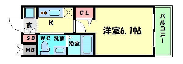 エステムコート難波WEST-SIDEⅢドームシティの物件間取画像