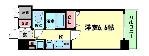 プレサンス本町プライムの物件間取画像