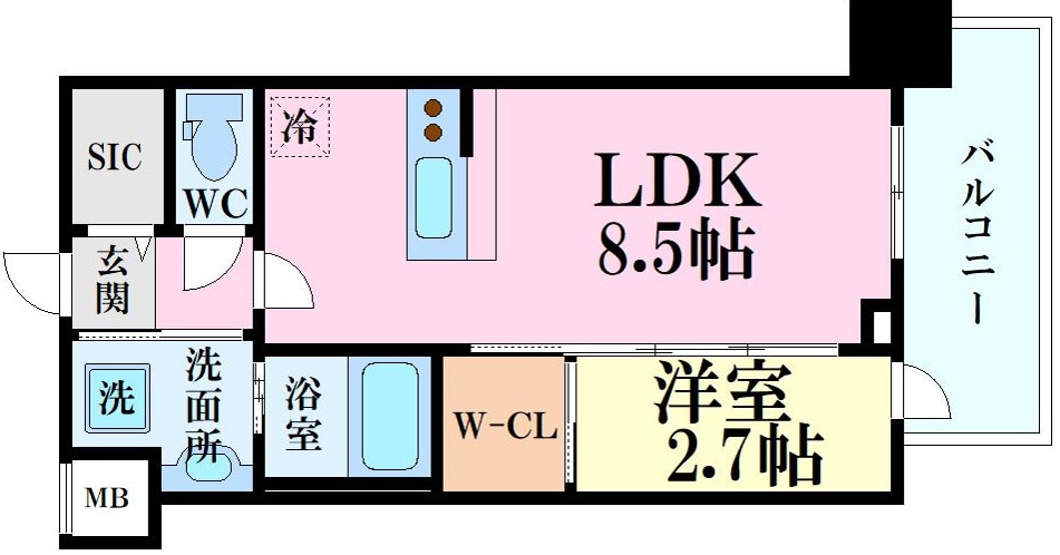 セレニテ江坂グランデの物件間取画像