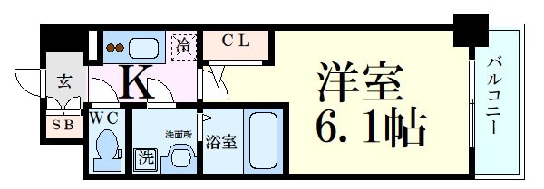 エスリード江坂アルテリアの物件間取画像