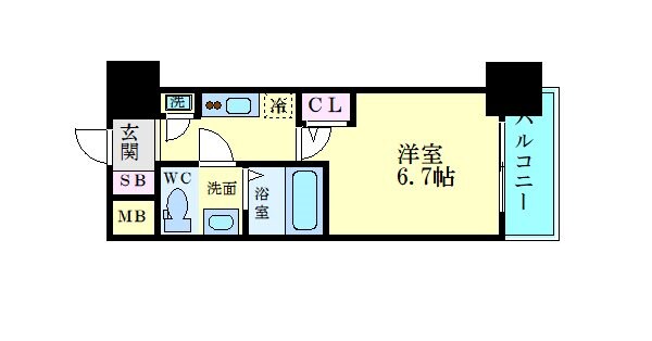新大阪駅 徒歩9分 9階の物件間取画像