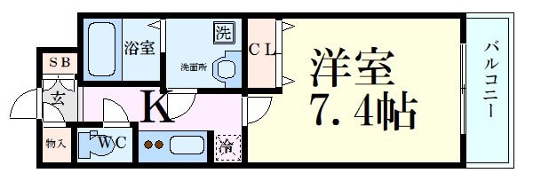 サムティ北梅田VESSELの物件間取画像