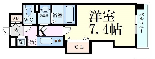 江坂駅 徒歩3分 4階の物件間取画像