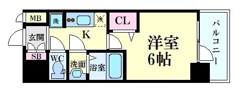 プレサンス松屋町ヴィゴラスの物件間取画像