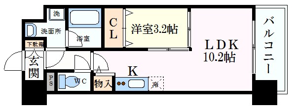 パークレジデンス江坂の物件間取画像