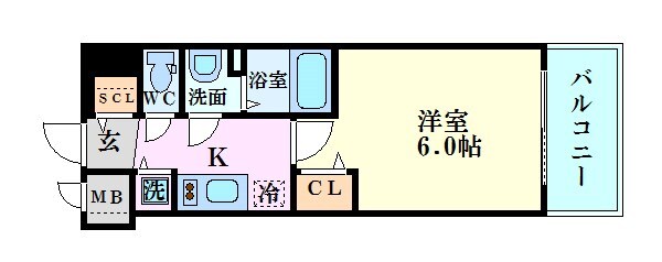 プレサンス塚本駅前の物件間取画像