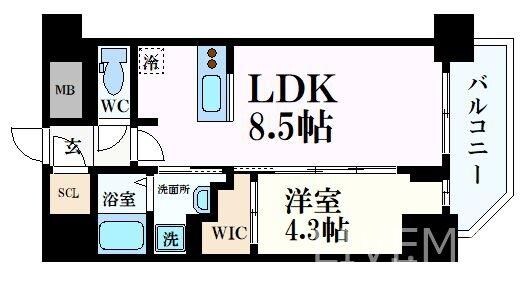 セレニテ本町リアンの物件間取画像