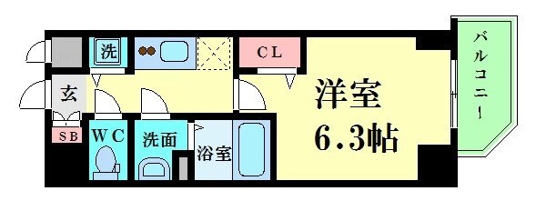 肥後橋駅 徒歩10分 12階の物件間取画像