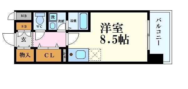 レジディア靱公園の物件間取画像