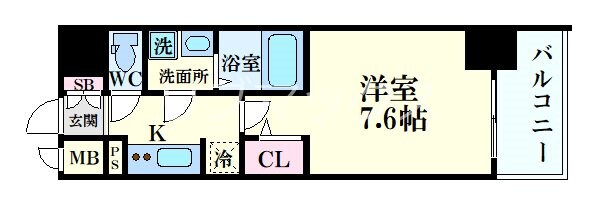 S-RESIDENCE江坂Libleの物件間取画像