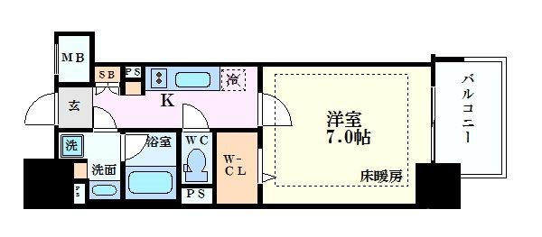 アーバネックス心斎橋Ⅱの物件間取画像