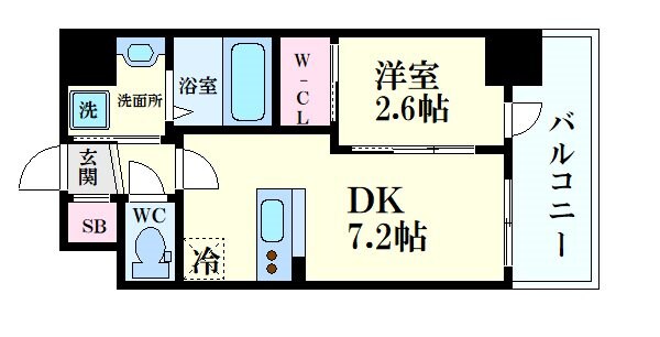 江坂駅 徒歩5分 8階の物件間取画像