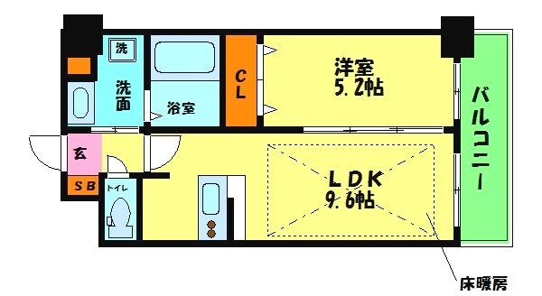 江坂駅 徒歩6分 8階の物件間取画像