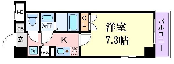 江坂駅 徒歩9分 2階の物件間取画像