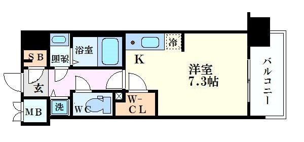 BPRレジデンス本町東の物件間取画像