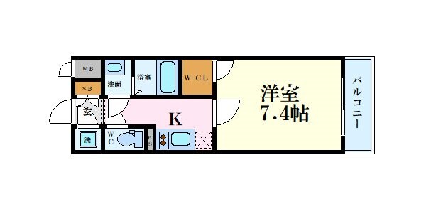 エスリード中之島クロスゲートの物件間取画像