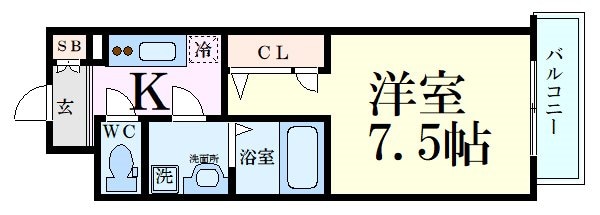 S-RESIDENCE江坂Alegriaの物件間取画像