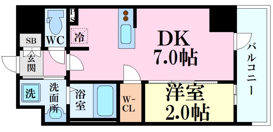 バウスフラッツ新大阪の物件間取画像