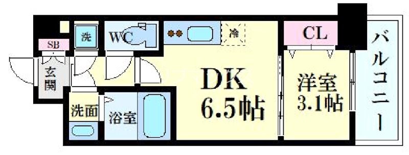 江坂駅 徒歩5分 11階の物件間取画像