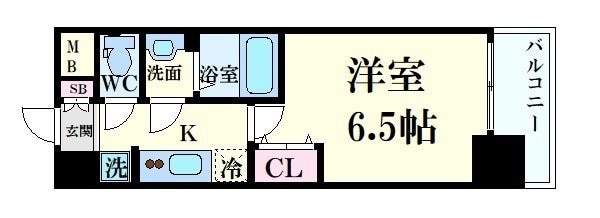 プレサンスOSAKA西中島リエゾンの物件間取画像