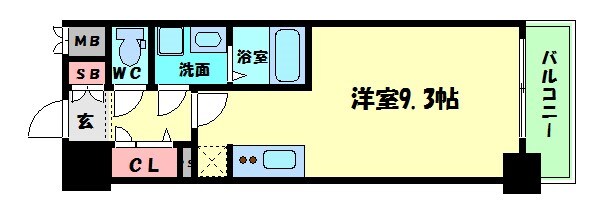 エスリード難波ステーションプラザの物件間取画像