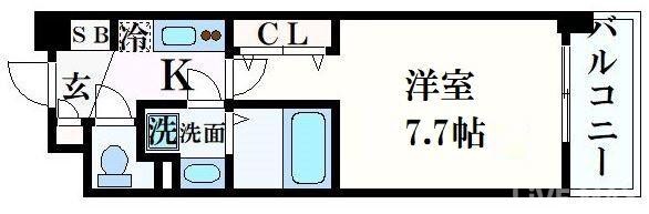 セレニテ心斎橋グランデの物件間取画像