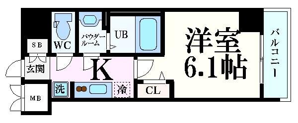 プレサンス天満橋ヴェルエラの物件間取画像