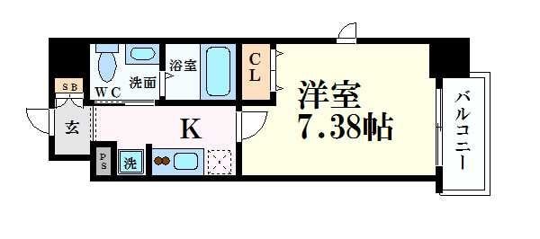 プライマル大阪天満宮の物件間取画像