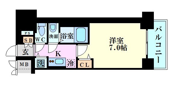 プレサンス南森町ライズの物件間取画像