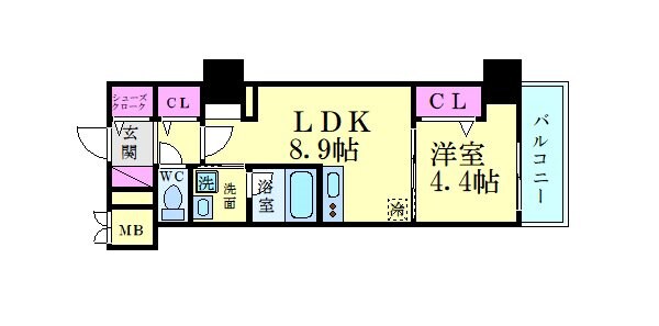 グランセジュール江坂の物件間取画像