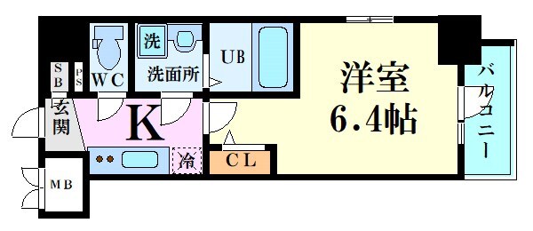 エスリード南森町ラグシスの物件間取画像