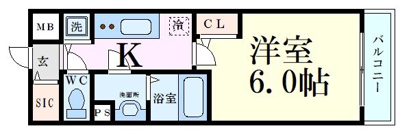 エスリード難波ザ・アークの物件間取画像